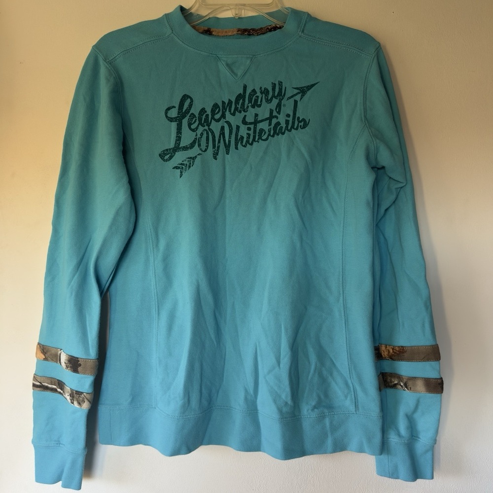 Legendary Whitetails 100% Cotton XS Women's Long Sleeve Blue Hunting Apparel Top